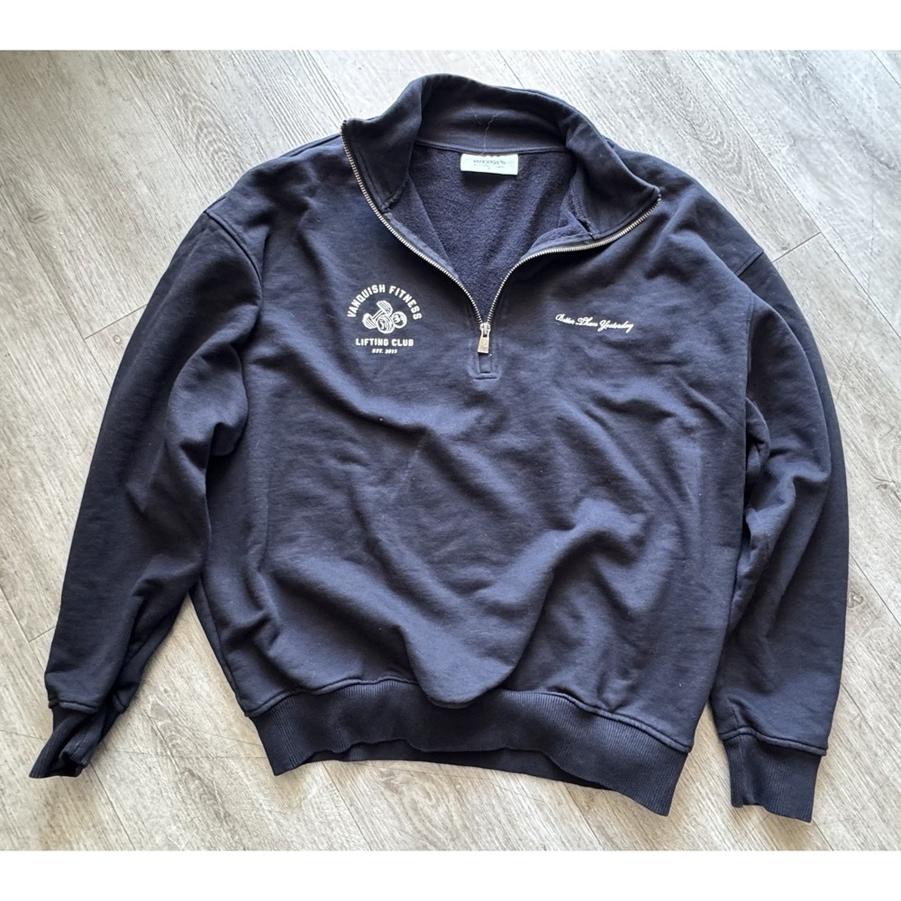 Vanquish Fitness Lifting Club 1/4 Zip Pullover Sweatshirt Men's Medium